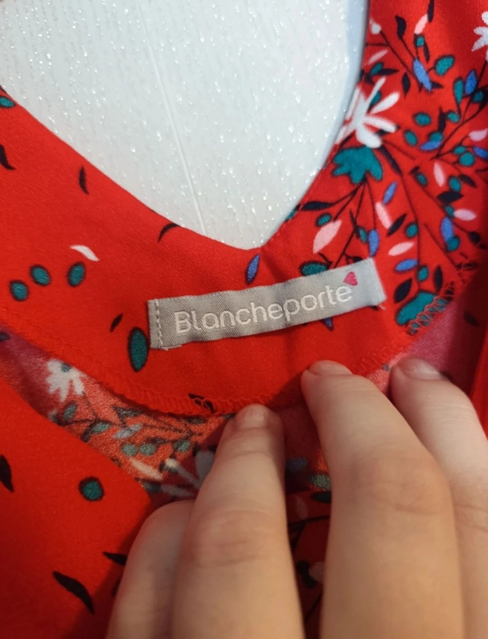 Red Blancheporte dress with floral print 100% Viscose Size 42 (FR) 3/4 sleeves – photo 4